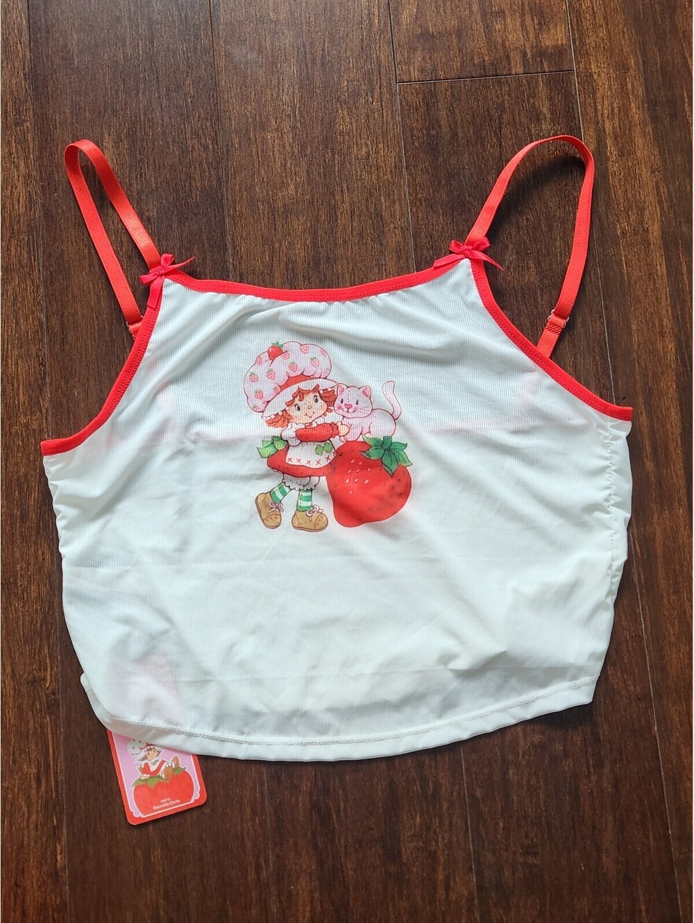Strawberry Short Cake womens Large cropped cami coquette girlhood feminine